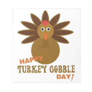 Bloc-note Joyeux Jour de la grogne turque Thanksgiving
