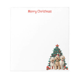 Bloc-note Joyeux Noël Goldendoodle Chiens