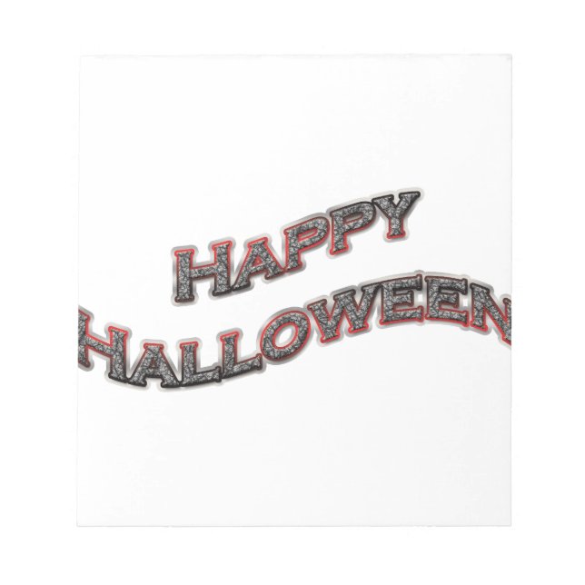 Bloc-note Joyeux texte d'Halloween (Devant)