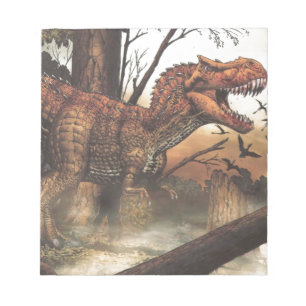 Bloc-note Jurassic Journey : Dinosaure dans son habitat natu