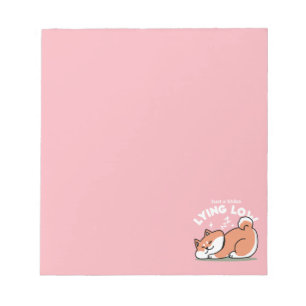 Bloc-note Juste un Shiba allongé bas : mignonne conception S
