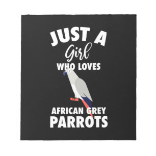 Bloc-note Juste une fille qui aime le perroquet gris africai