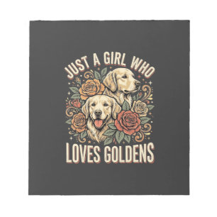 Bloc-note Juste une fille qui aime les Goldens