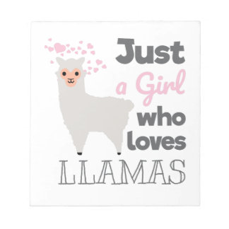 Bloc-note Juste une fille qui aime les lamas