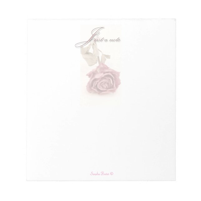 Bloc-note Juste Une Note - Rose Rose Note Pad (Devant)