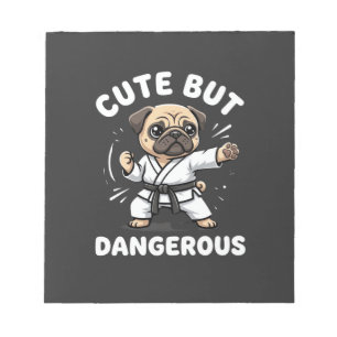 Bloc-note Karateka Pug Chien Mignon Mais Dangereux