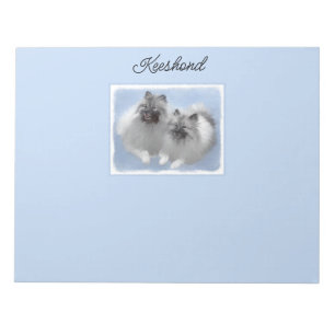 Bloc-note Keeshond Paire de Kees Peinture Art animal origina