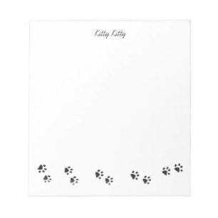 Bloc-note Kitty Kitty Empreintes de pattes Note Pad