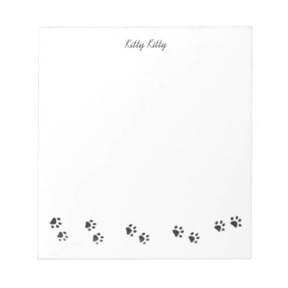 Bloc-note Kitty Kitty Empreintes de pattes Note Pad