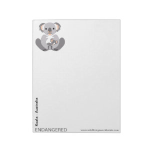 Bloc-note KOALA - Amoureux des animaux - Australie-Marsupial