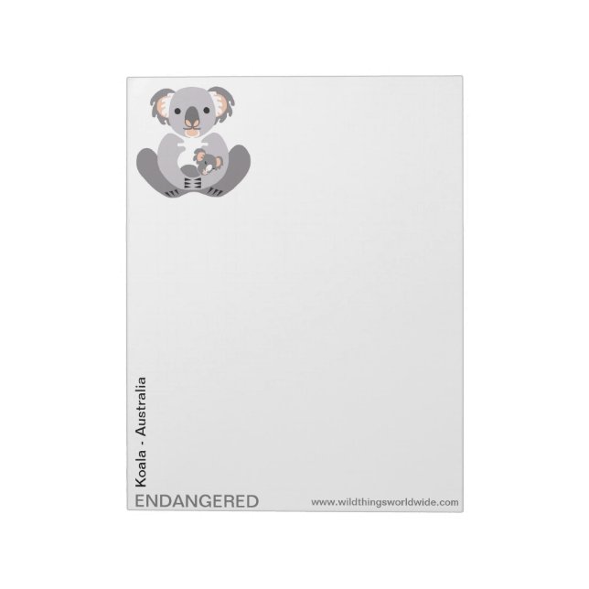 Bloc-note KOALA - Amoureux des animaux - Australie-Marsupial (Tourné)