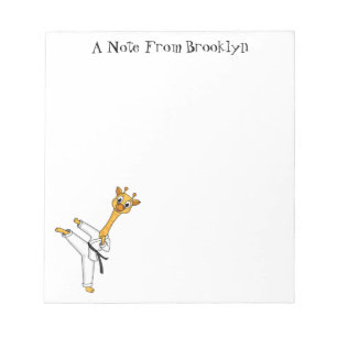 Bloc-note Kung Fu giraffe