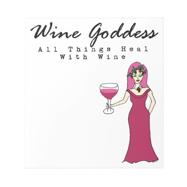 Bloc-note La Déesse Du Vin "Toutes Les Choses Guérissent Ave (Devant)