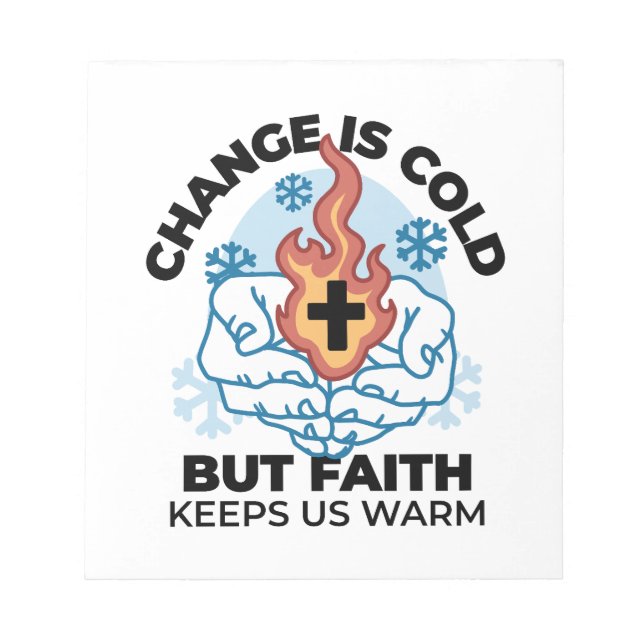 Bloc-note La foi nous réchauffe - L'application des oeuvres  (Devant)