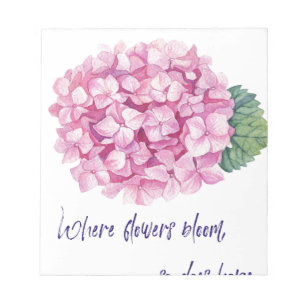 Bloc-note Là où les fleurs fleurissent