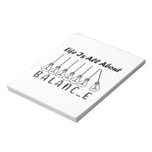 Bloc-note La vie, c'est l'équilibre de l'inspiration de moti