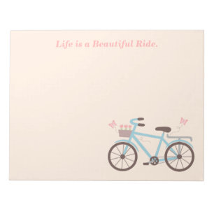 Bloc-note La vie de citation de bicyclette est un beau tour