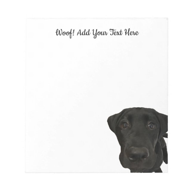 Bloc-note Labrador noir (Devant)