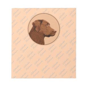 Bloc-note Labrador Retriever (Chocolat) Peinture - Chien Art