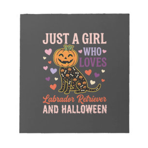Bloc-note Labrador Retriever drôle d'Halloween Chien Citroui