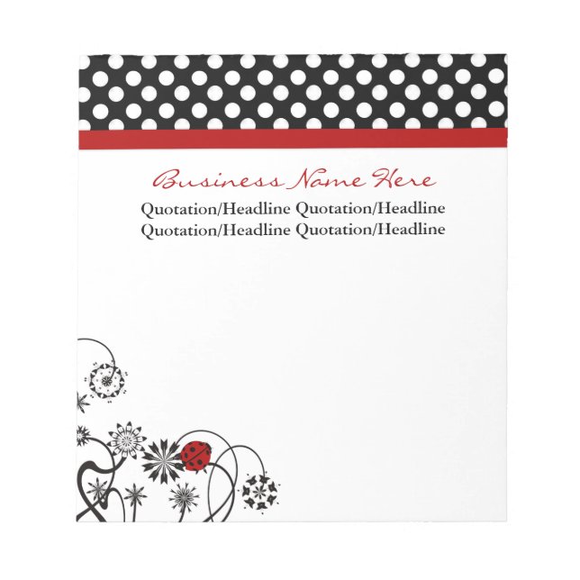 Bloc-note Ladybug Et Pois (Devant)