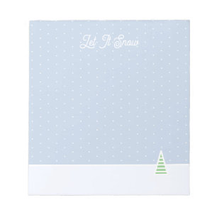 Bloc-note Laisser neiger un arbre d'hiver minuscule Ice Blue