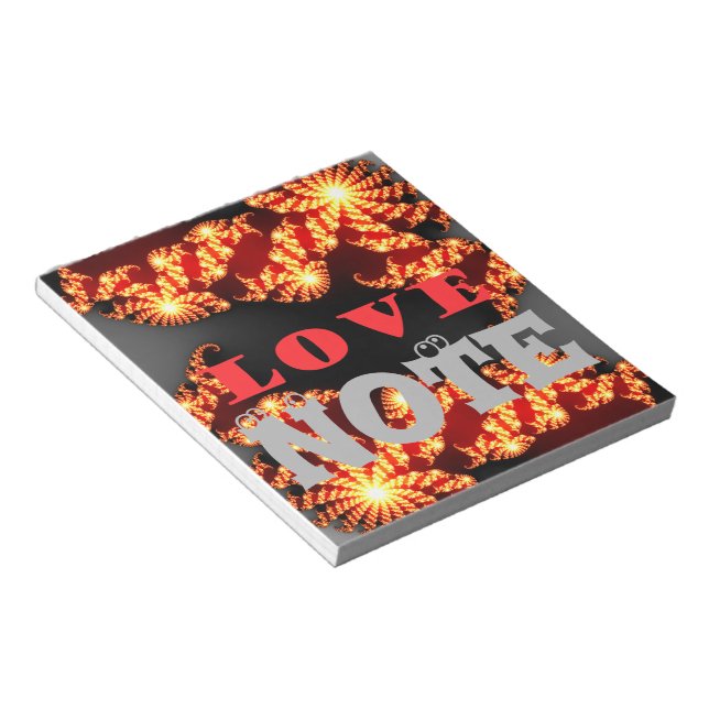 Bloc-note L'amour et l'amour pur rayonnent du UniverNotepad (Incliné)