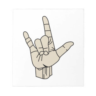 Bloc-note Langue des signes