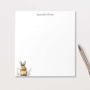 Bloc-note Lapin Brun Mignon Dessin Personnalisé