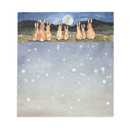 Bloc-note Lapin dans la lune Starry Night Bunny Bleu animal