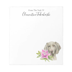 Bloc-note L'aquarelle élégante   de chien de Weimaraner