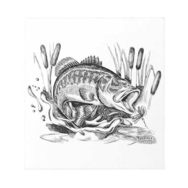 Bloc-note Largemouth Bass (Devant)