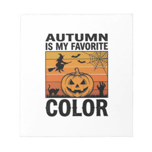Bloc-note L'automne est ma couleur préférée Halloween Citrou