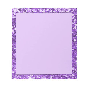Bloc-note Lavande de bordure à Parties scintillant violette