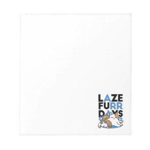 Bloc-note Laze Furr Days - Cute Lazy Cats Design