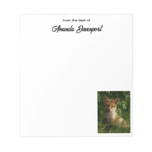 Bloc-note Le chou renard dans une forêt verte