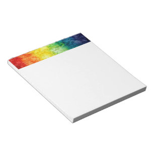 Bloc-note Le drapeau tie-dyé de SlipperyJoe arc-en-ciel pres