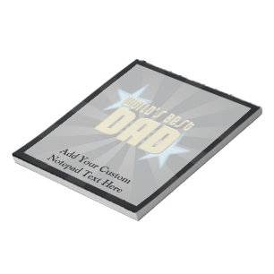 Bloc-note Le meilleur papa du monde, étoiles bleues