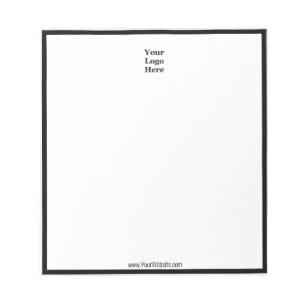 Bloc-note Le minimaliste noir et blanc votre logo ici