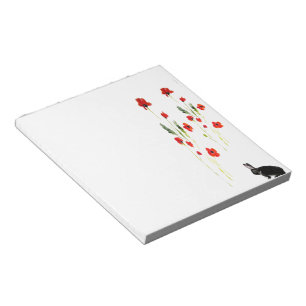 Bloc-note Le pavot fleurit le lapin