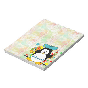 Bloc-note Le peintre artistique de pingouin personnalisent