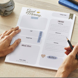 Bloc-note Le planificateur quotidien de routine du matin pro