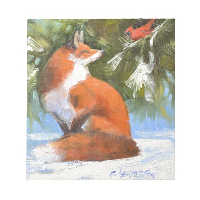 Bloc-note Le renard et le cardinal (Devant)