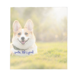 Bloc-note le sourire, le bon ordinateur portable de la vie