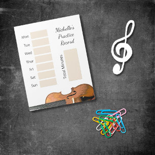 Bloc-note Leçons sur les instruments de musique Fiche pratiq