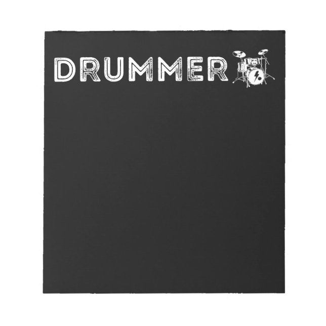 Bloc-note Lecteur tambour vintage musicien (Devant)