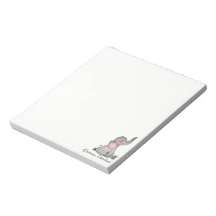 Bloc-note L'éléphant mignon de bébé d'aquarelle avec