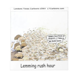 Bloc-note Lemmings Rush Hour Funny