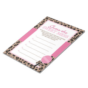 Bloc-note Leopard Devine La Douche Douche Douce Douce Répons