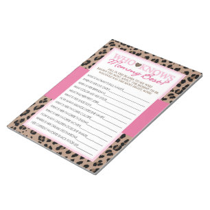 Bloc-note Leopard et rose qui connaît maman le meilleur pack